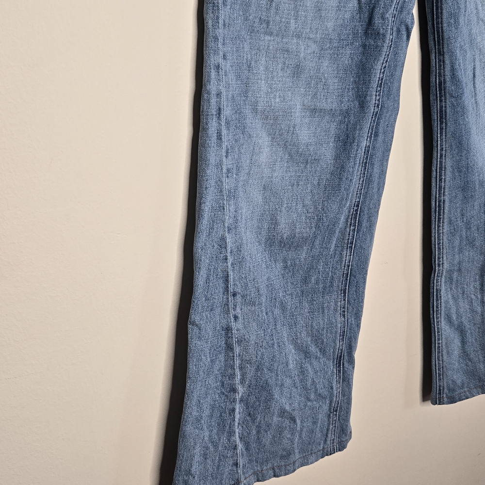 Pistola Ruby High Rise Wide Leg Jeans Light Wash Palazzo Denim - Picture 9 of 10